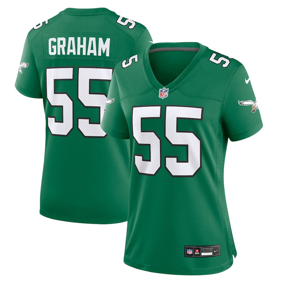Brandon Graham 55 Philadelphia Eagles Alternate Game Kelly Green NFL Jersey Women's