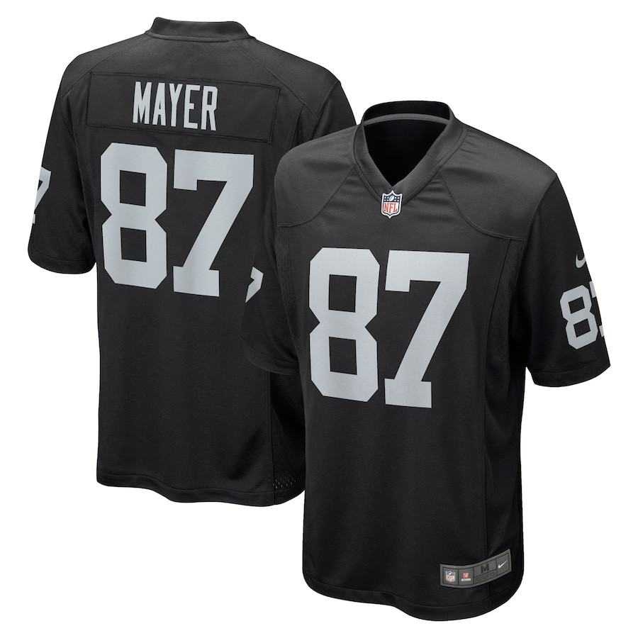 Michael Mayer 87 Las Vegas Raiders Team Game Black NFL Jersey Men's