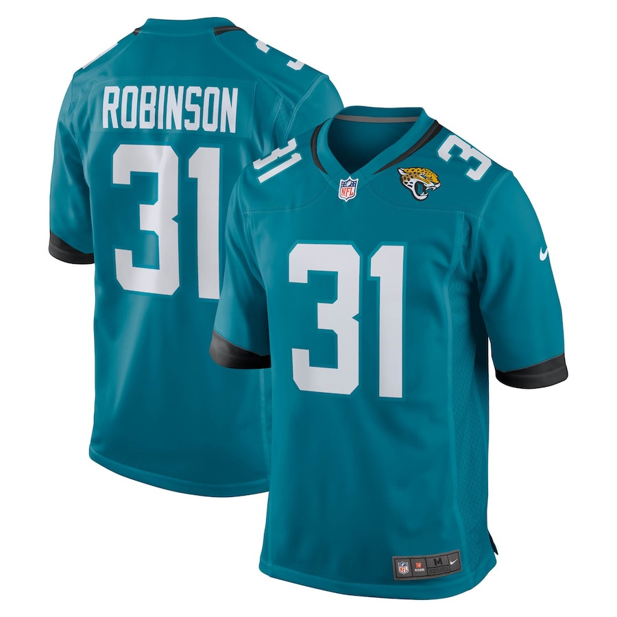 Keilan Robinson 31 Jacksonville Jaguars Team Game Teal NFL Jersey Men's