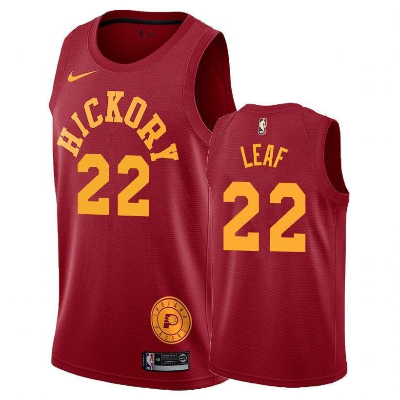 Indiana Pacers T.j. Leaf 22 Hardwood Classics Red NBA Jersey Men's