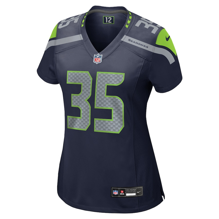 Ryan Cooper Jr. 35 Seattle Seahawks Game College Navy NFL Jersey Women's