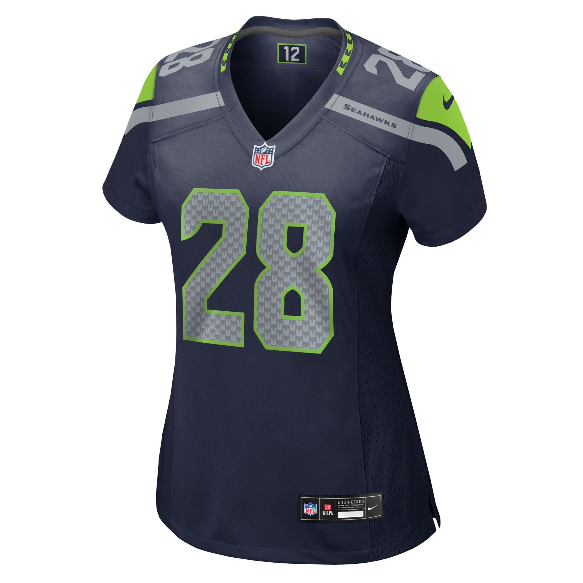 Seattle Seahawks Nehemiah Pritchett College Navy Team Game NFL Jersey Women's