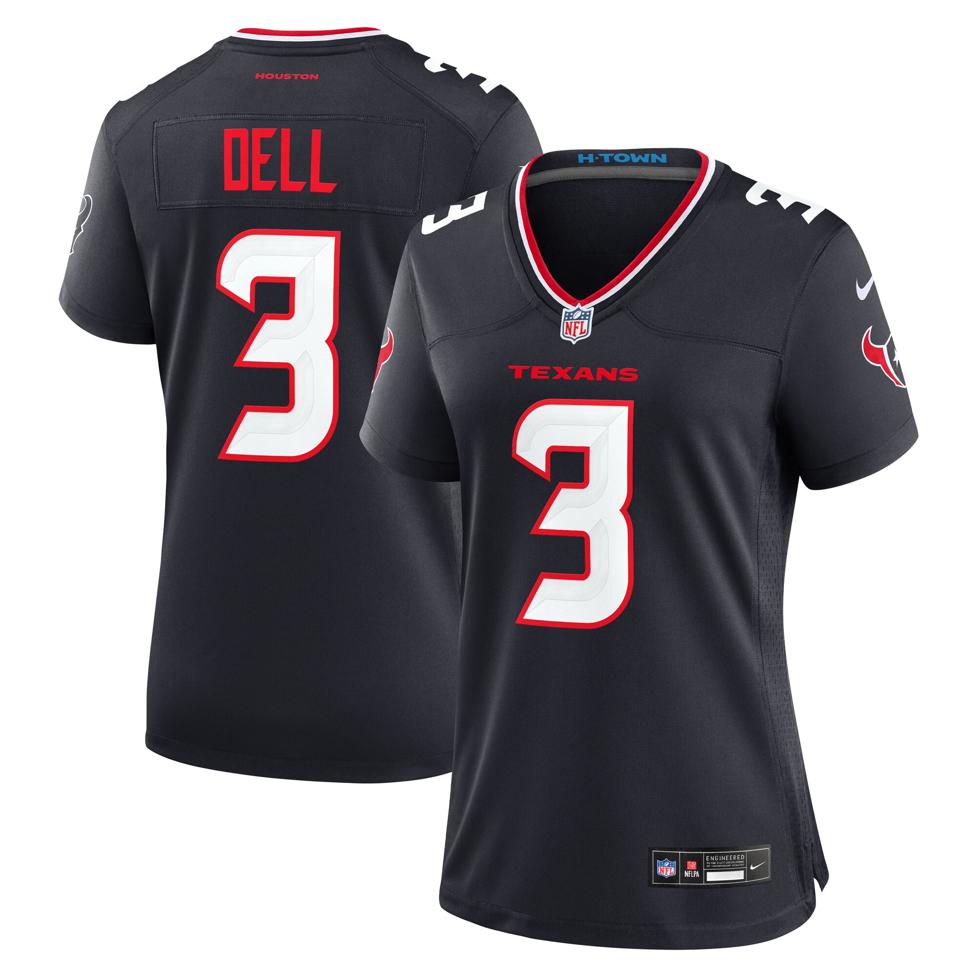 Houston Texans Tank Dell Navy Team Game NFL Jersey Women's