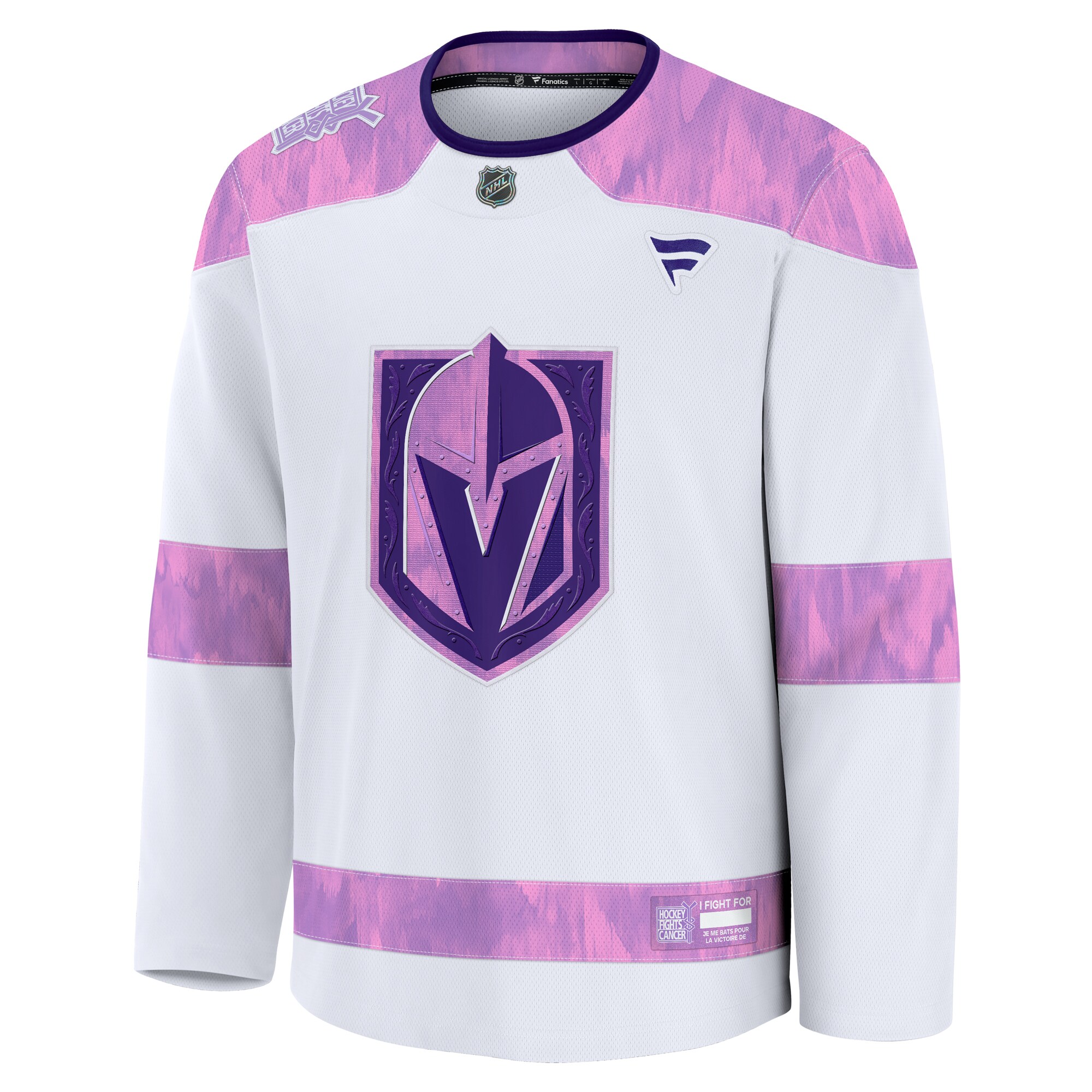 Vegas Golden Knights White 2024 Fights Cancer Practice NHL Jersey Men's