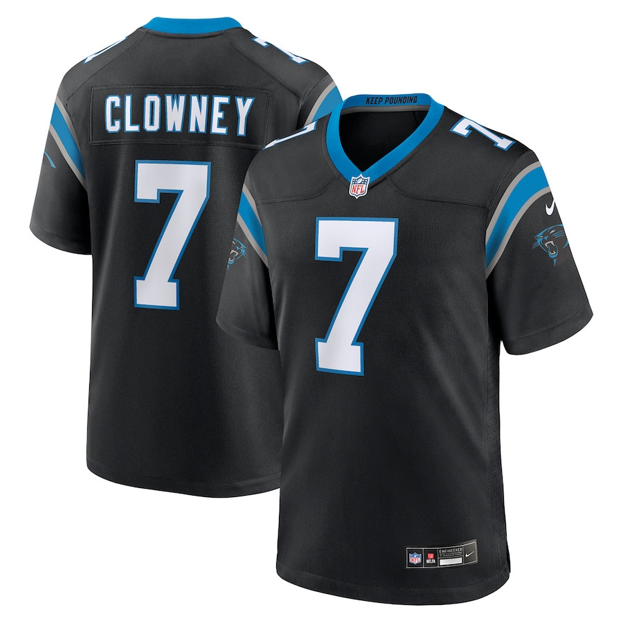 Jadeveon Clowney 7 Carolina Panthers Game Black NFL Jersey Men's