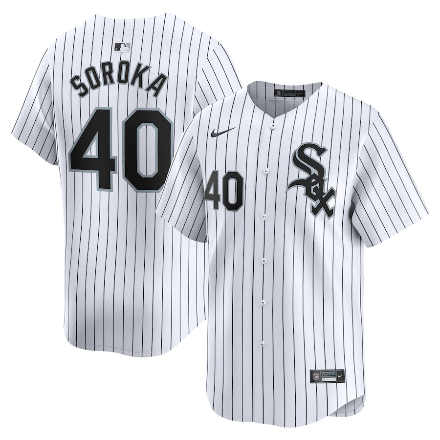 Michael Soroka 40 Chicago White Sox Home Limited White MLB Jersey Men's