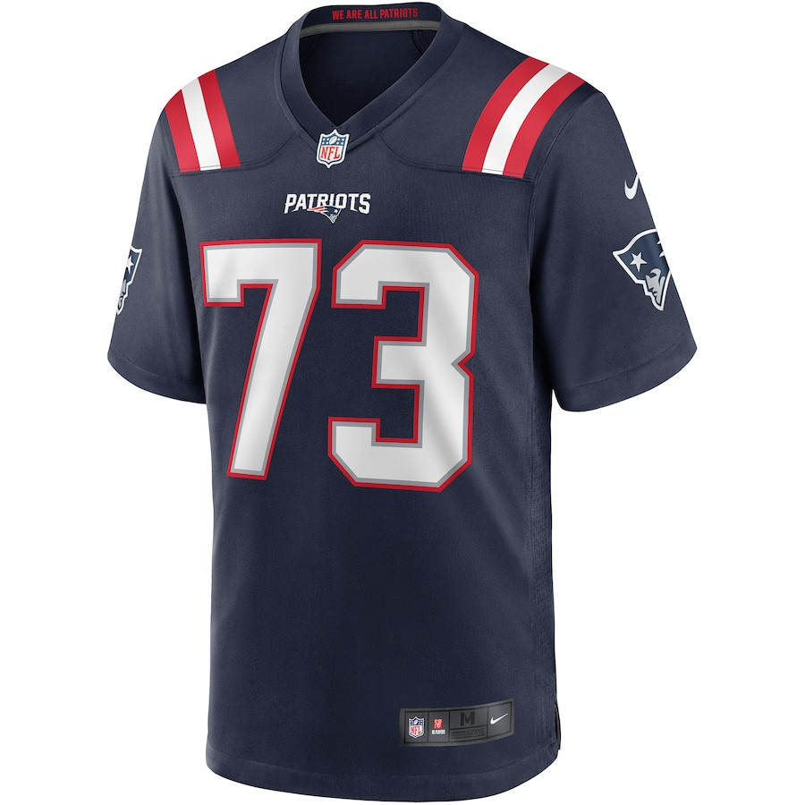 John Hannah 73 New England Patriots Game Retired Navy NFL Jersey Men's