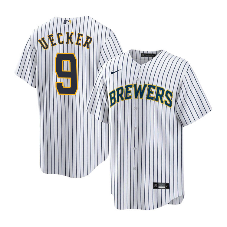 Bob Uecker #9 Milwaukee Brewers Alternate White MLB Jersey Men's