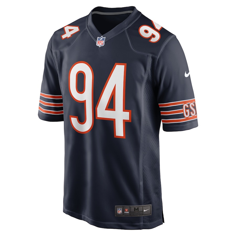 Austin Booker 94 Chicago Bears Game Navy NFL Jersey Men's