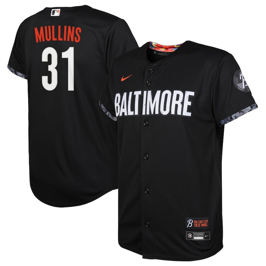 Cedric Mullins 31 Baltimore Orioles 2023 City Connect Black MLB Jersey Youth