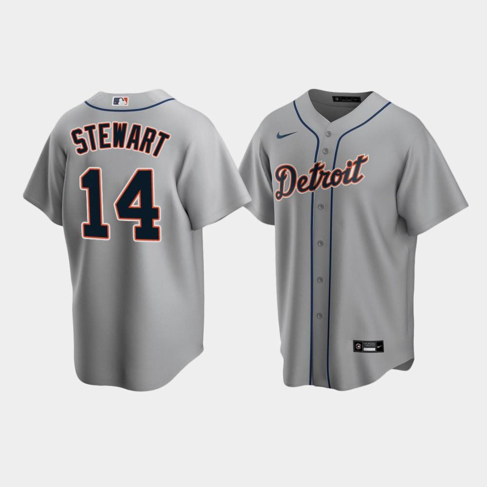 Detroit Tigers 14 Christin Stewart Gray Road MLB Jersey Men's