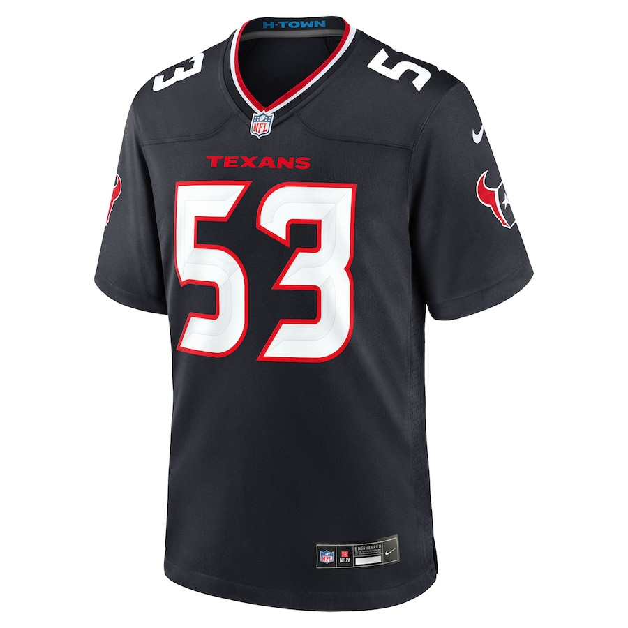 Kendrick Green 53 Houston Texans Team Game Navy NFL Jersey Men's