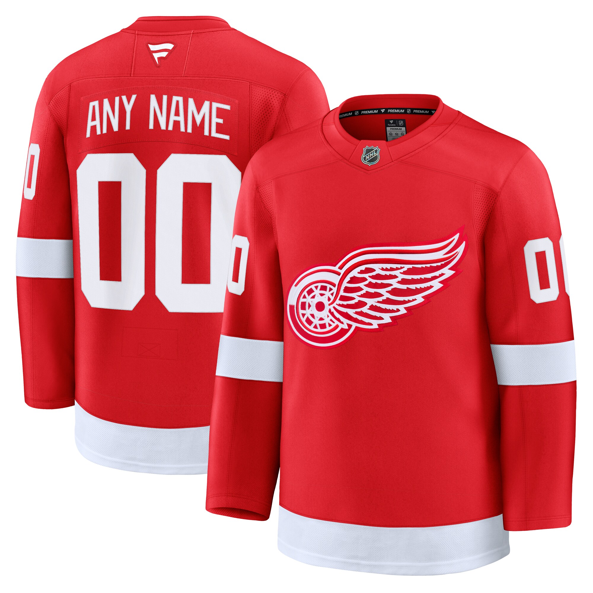 Detroit Red Wings Red Home Premium Custom NHL Jersey Men's