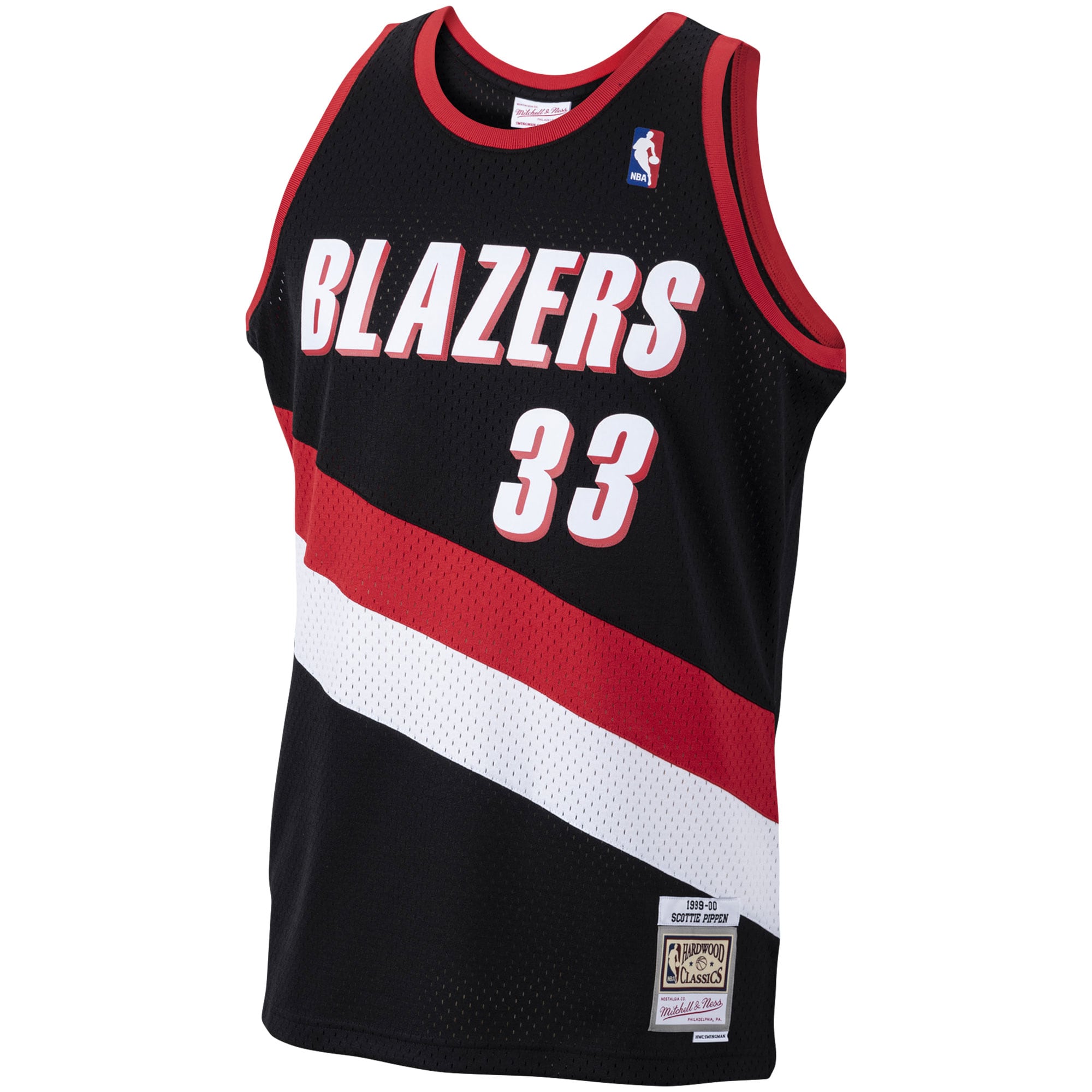 Mitchell Ness Scottie Pippen Black Portland Trail Blazers 1999-00 Hardwood Classics Swingman NBA Jersey Men's