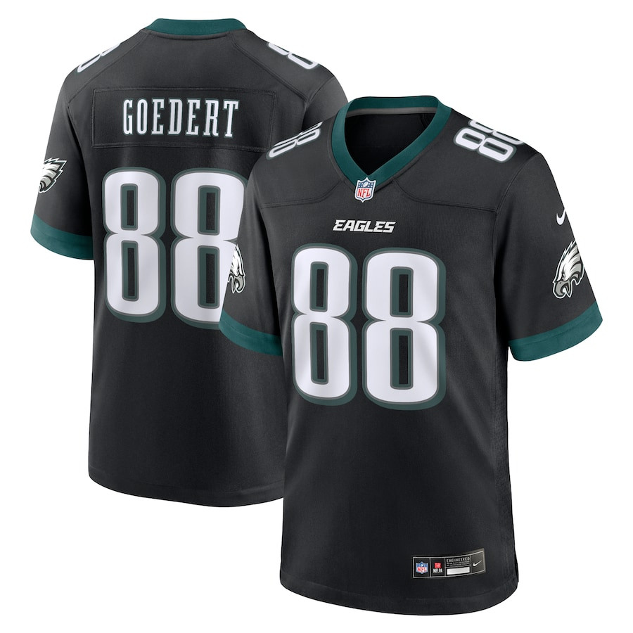 Dallas Goedert 88 Philadelphia Eagles Alternate Game Black NFL Jersey Men's