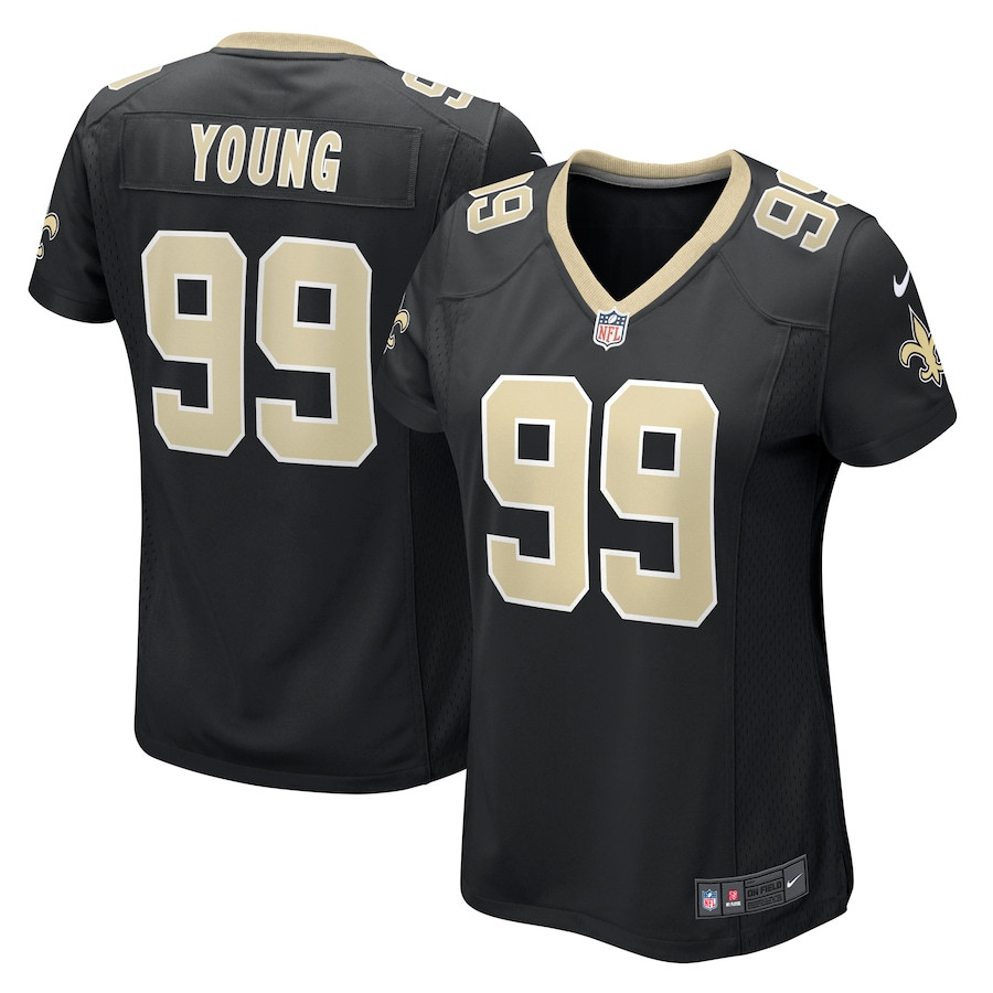 Chase Young 99 New Orleans Saints Game Black NFL Jersey Women's