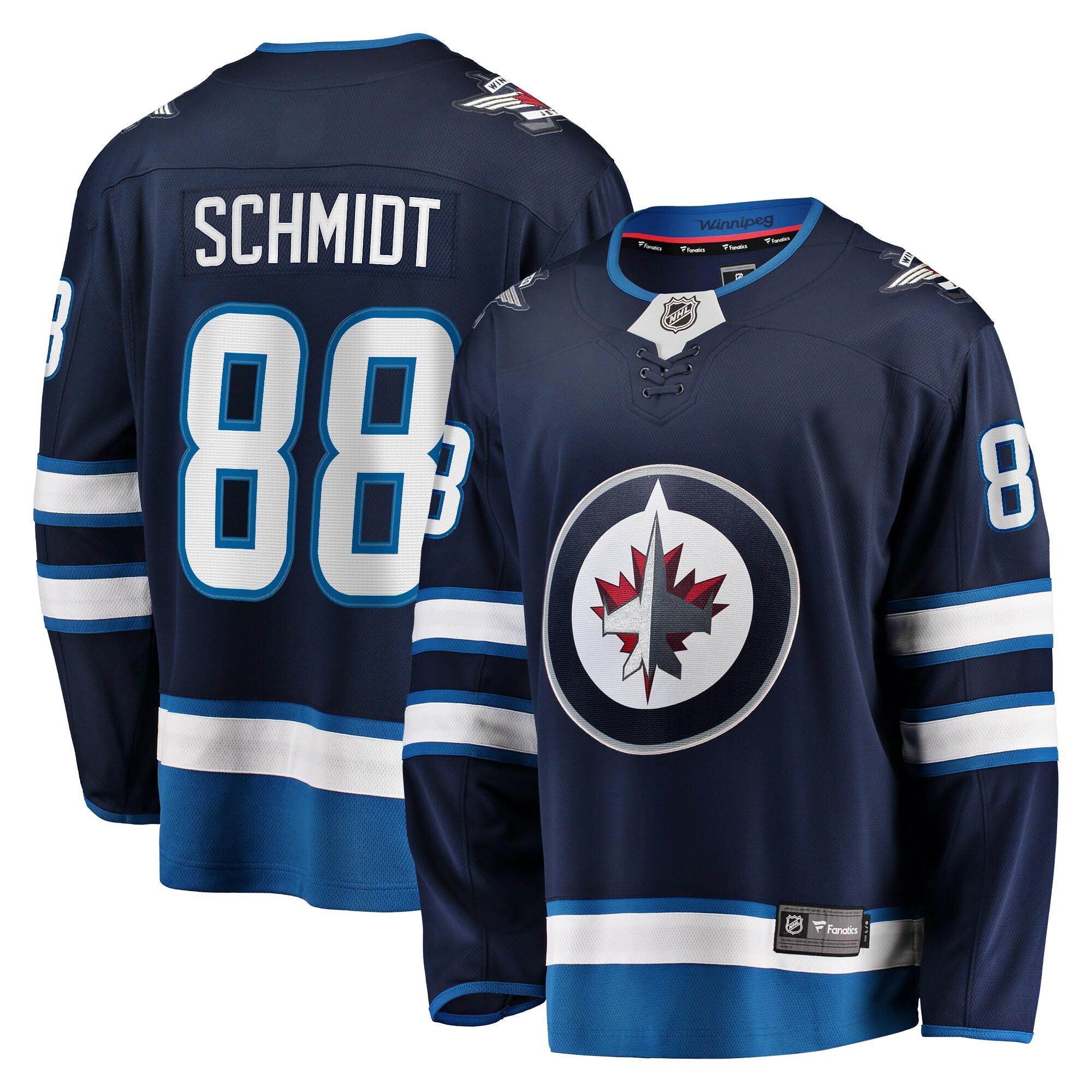 Winnipeg Jets Nate Schmidt Navy Home Premier Breakaway Player NHL Jersey Men's