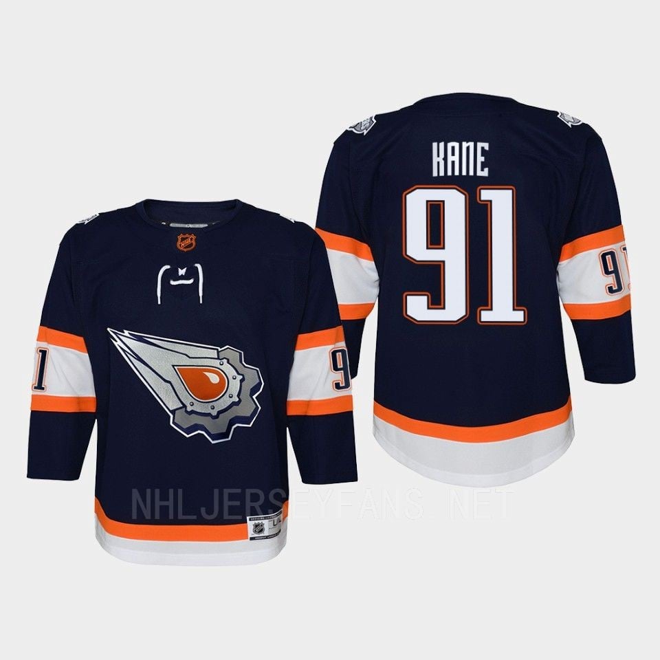 Edmonton Oilers Evander Kane 91 Special Edition 2.0 Retro Navy NHL Jersey Youth