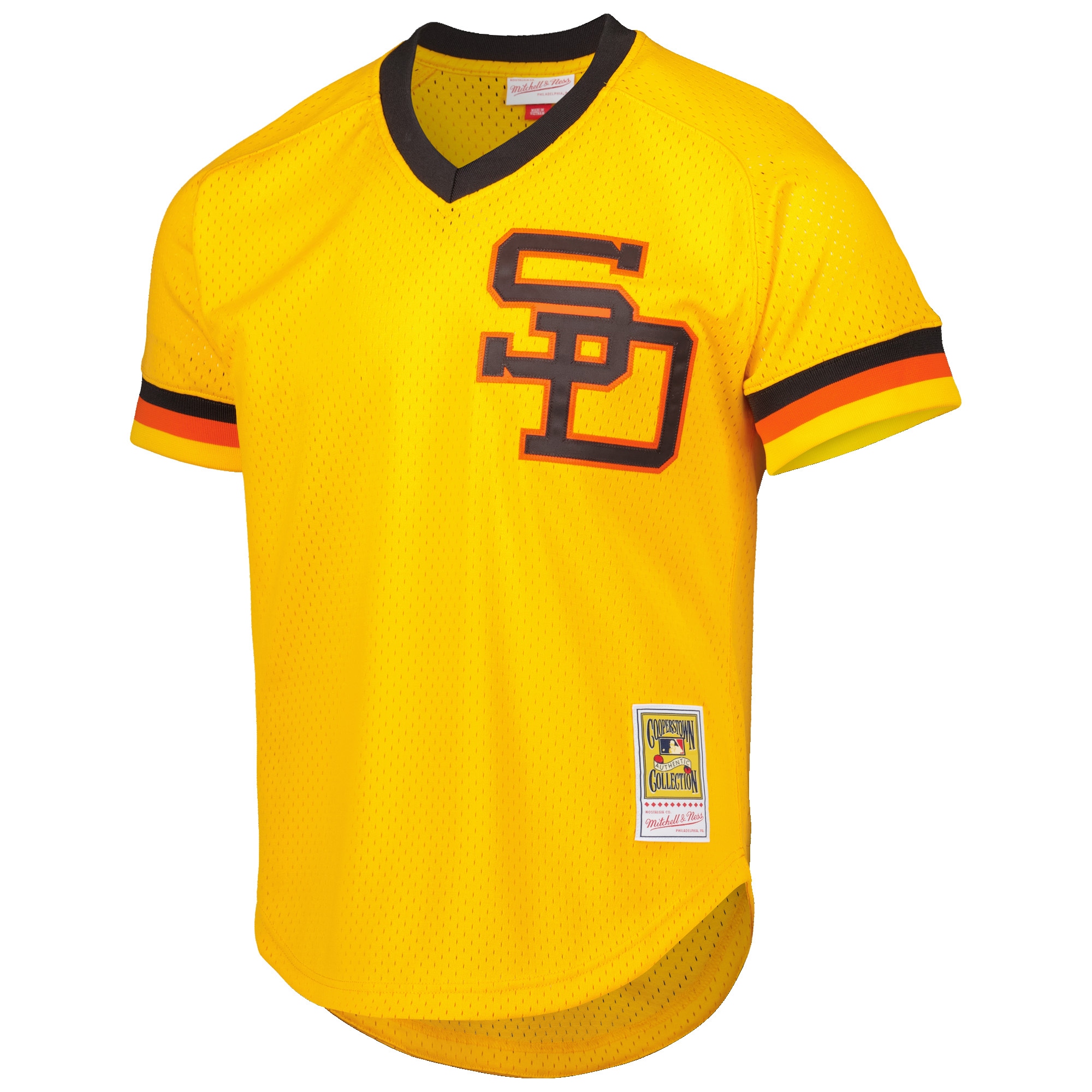San Diego Padres Dave Winfield Mitchell Ness Gold Cooperstown Collection Mesh Batting Practice MLB Jersey Men's