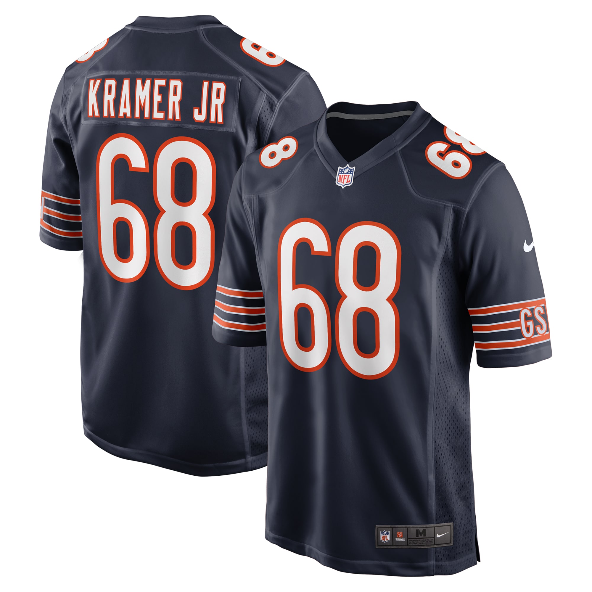 Chicago Bears Doug Kramer Jr. Navy Game NFL Jersey Men's