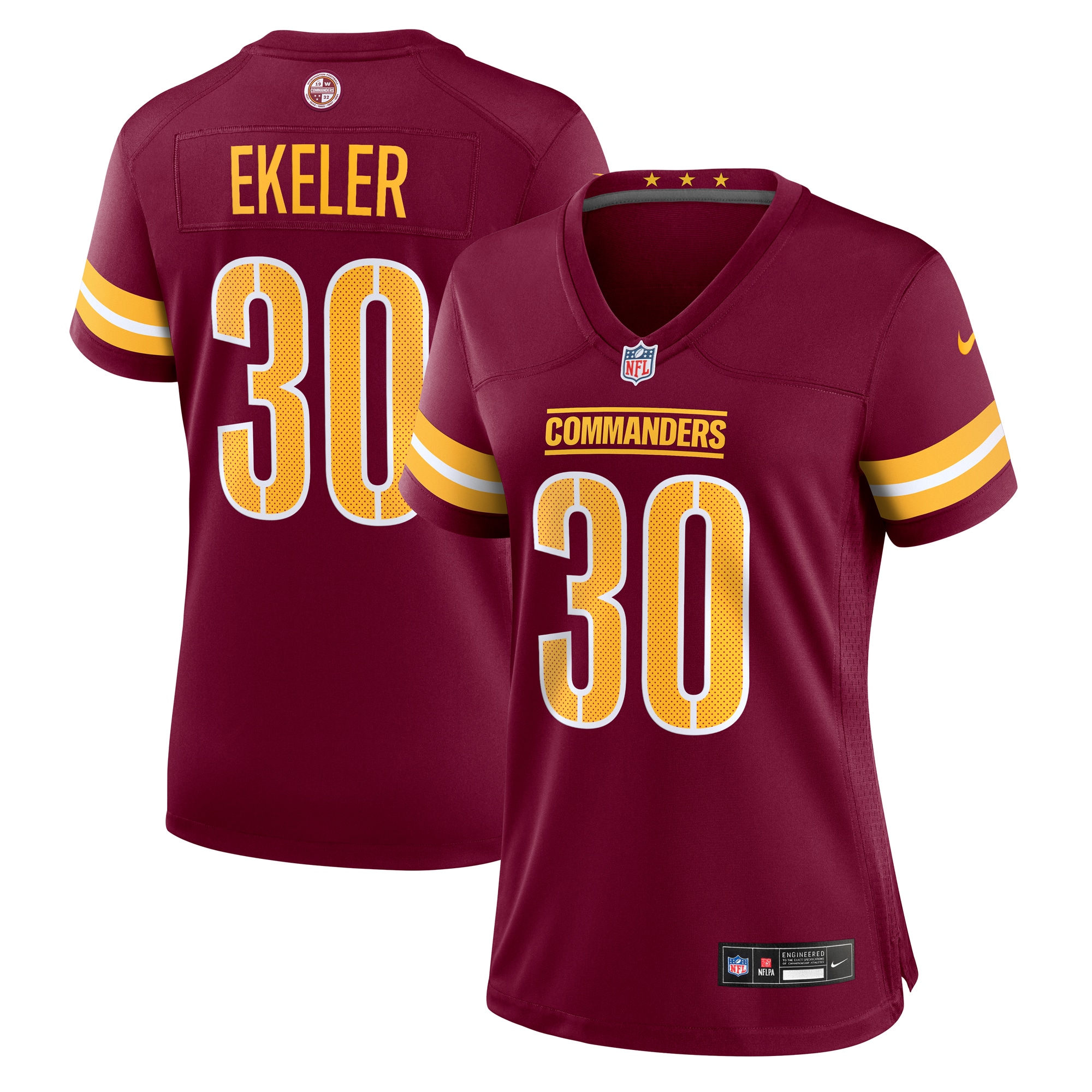 Washington Commanders Austin Ekeler Burgundy Game NFL Jersey Women's