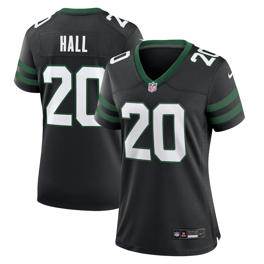Breece Hall 20 New York Jets Alternate Game Women, Black NFL Jersey Women's