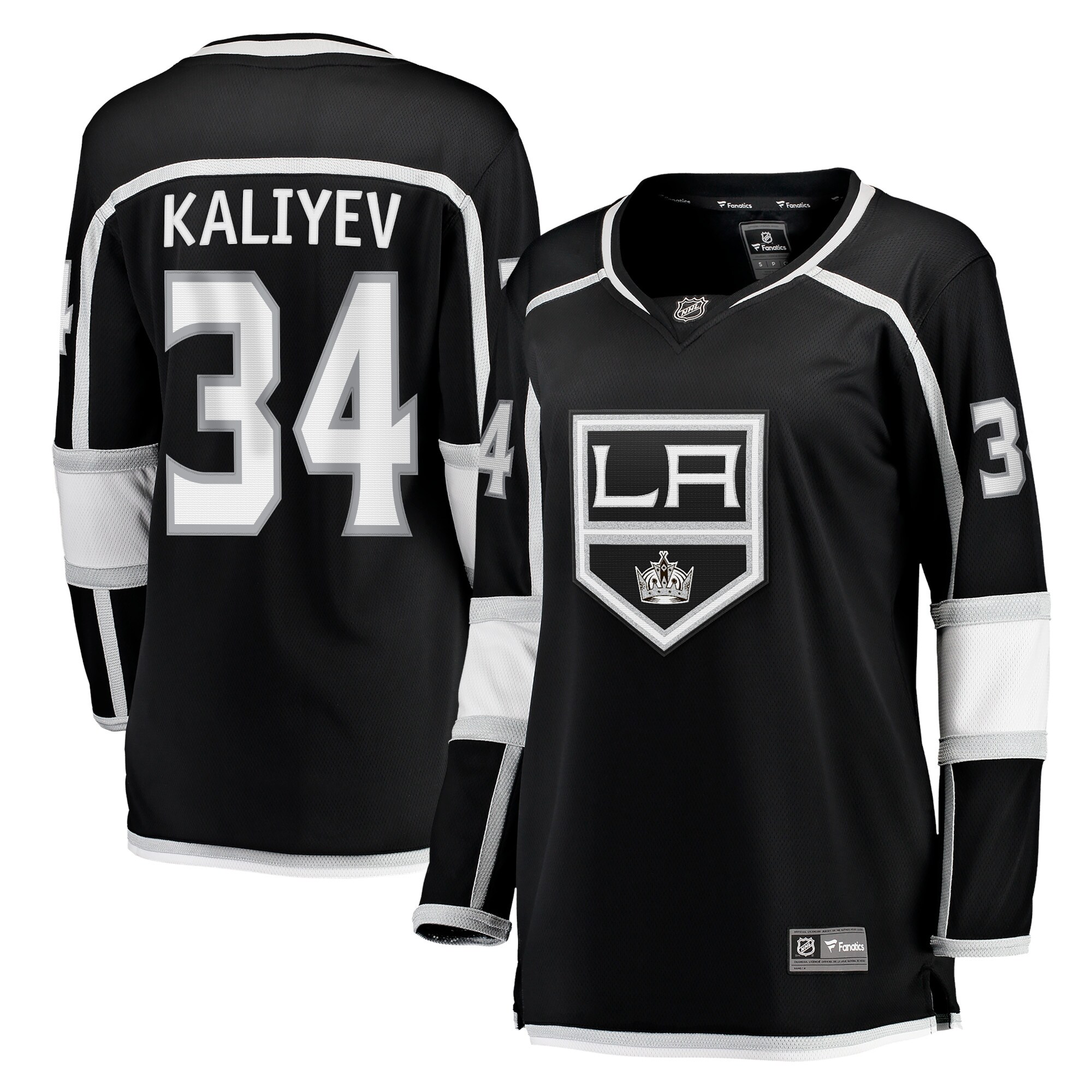 Los Angeles Kings Arthur Kaliyev Black Home Breakaway Player NHL Jersey Women's
