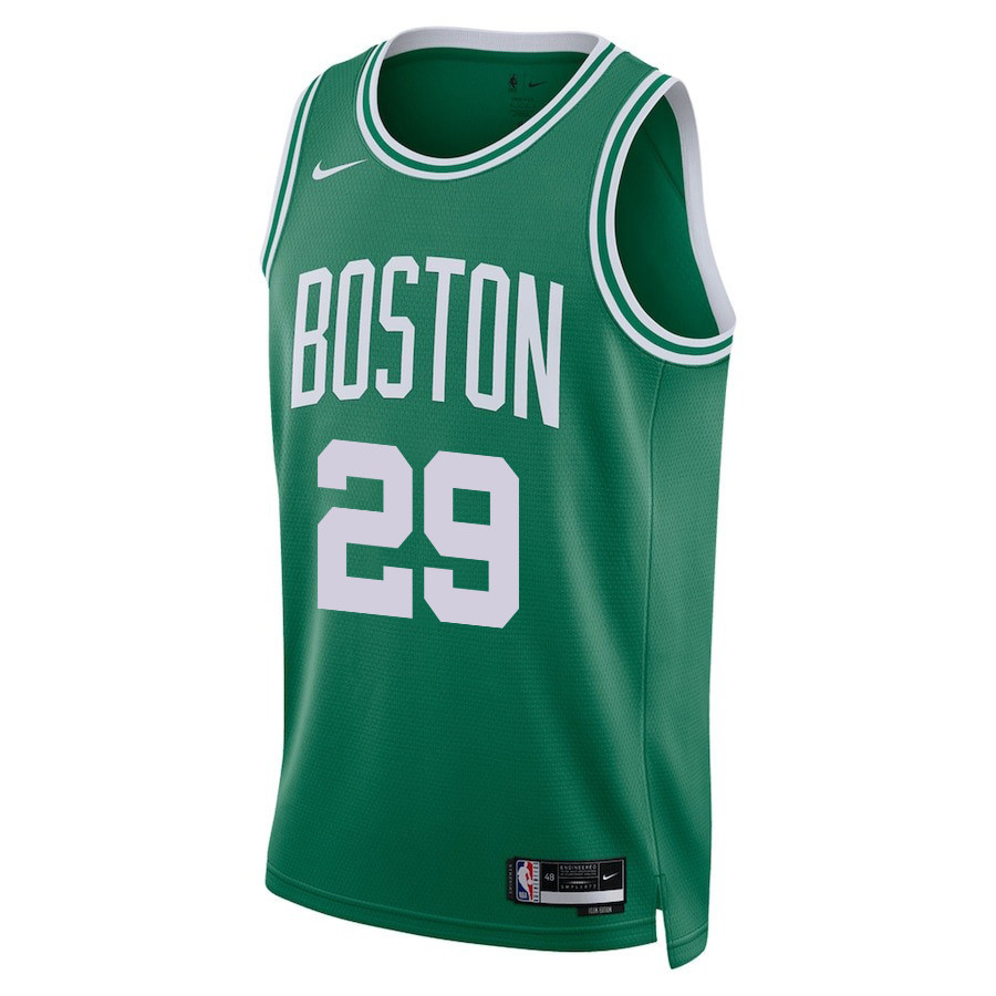 Derric White 29 Boston Celtics 2024 FINALS PATCH Icon Edition Kelly Green NBA Jersey Men's