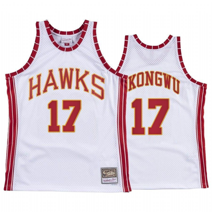 Onyeka Okongwu 17 Atlanta Hawks Hardwood Classics White NBA Jersey Men's