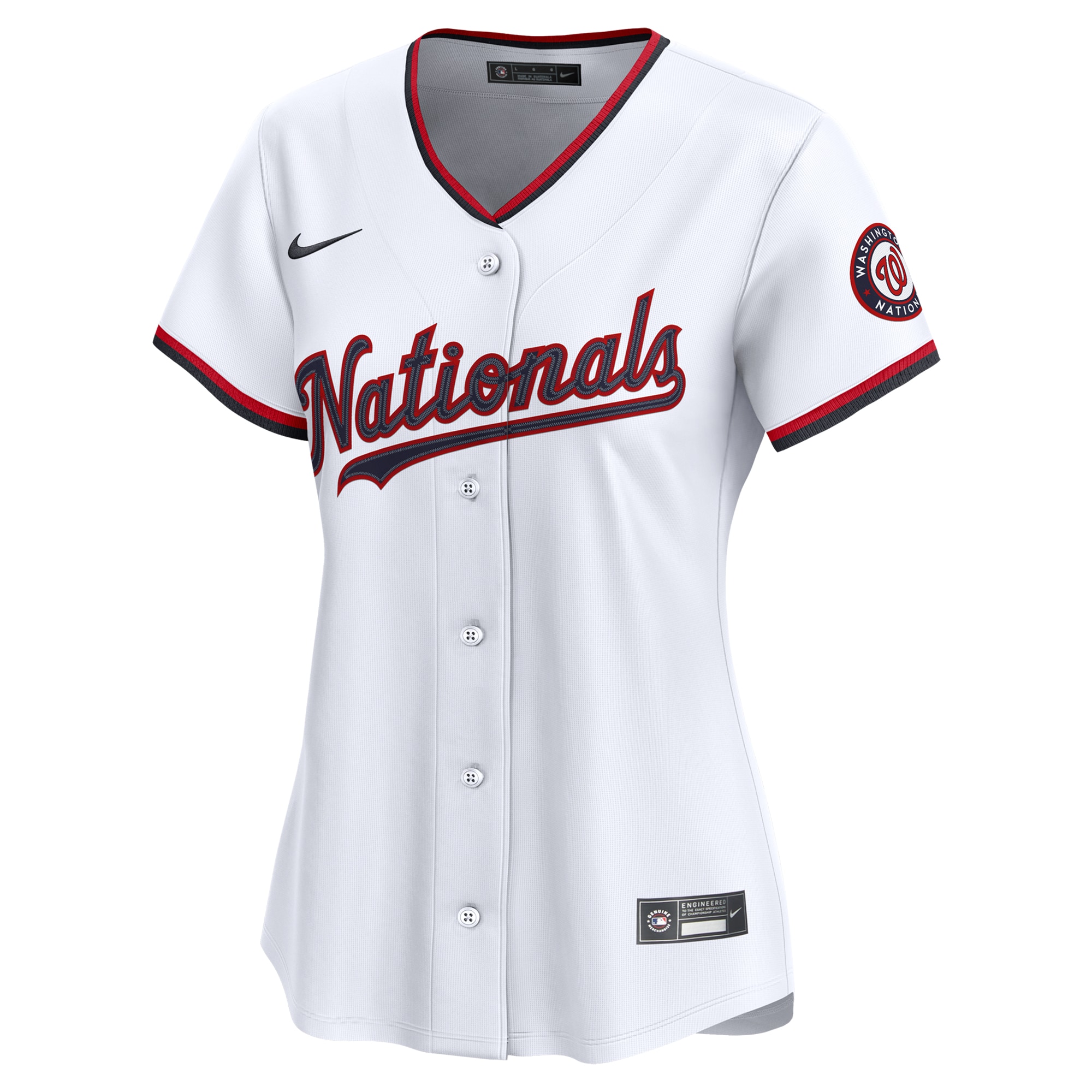 Washington Nationals White Home Limited Custom MLB Jersey Women's
