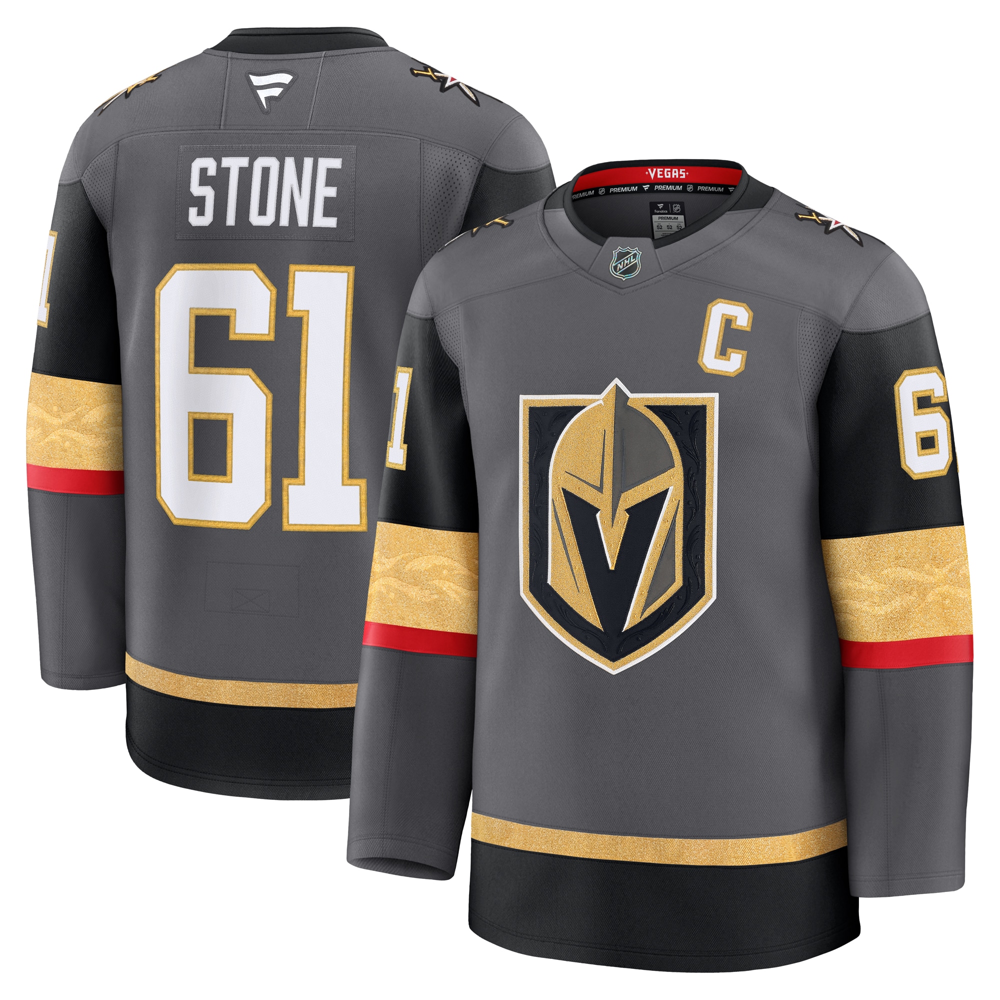 Vegas Golden Knights Mark Stone Gray Alternate Premium NHL Jersey Men's