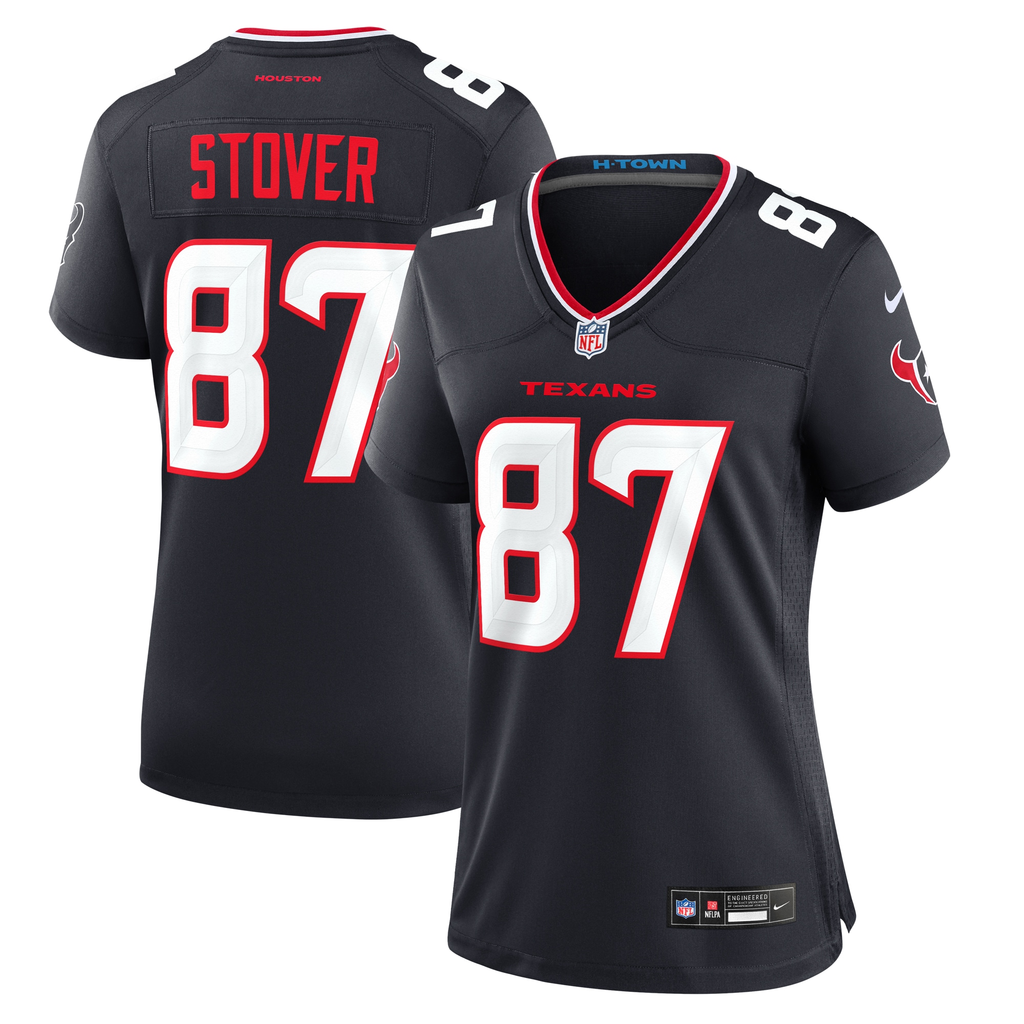 Houston Texans Cade Stover Navy Game NFL Jersey Women's
