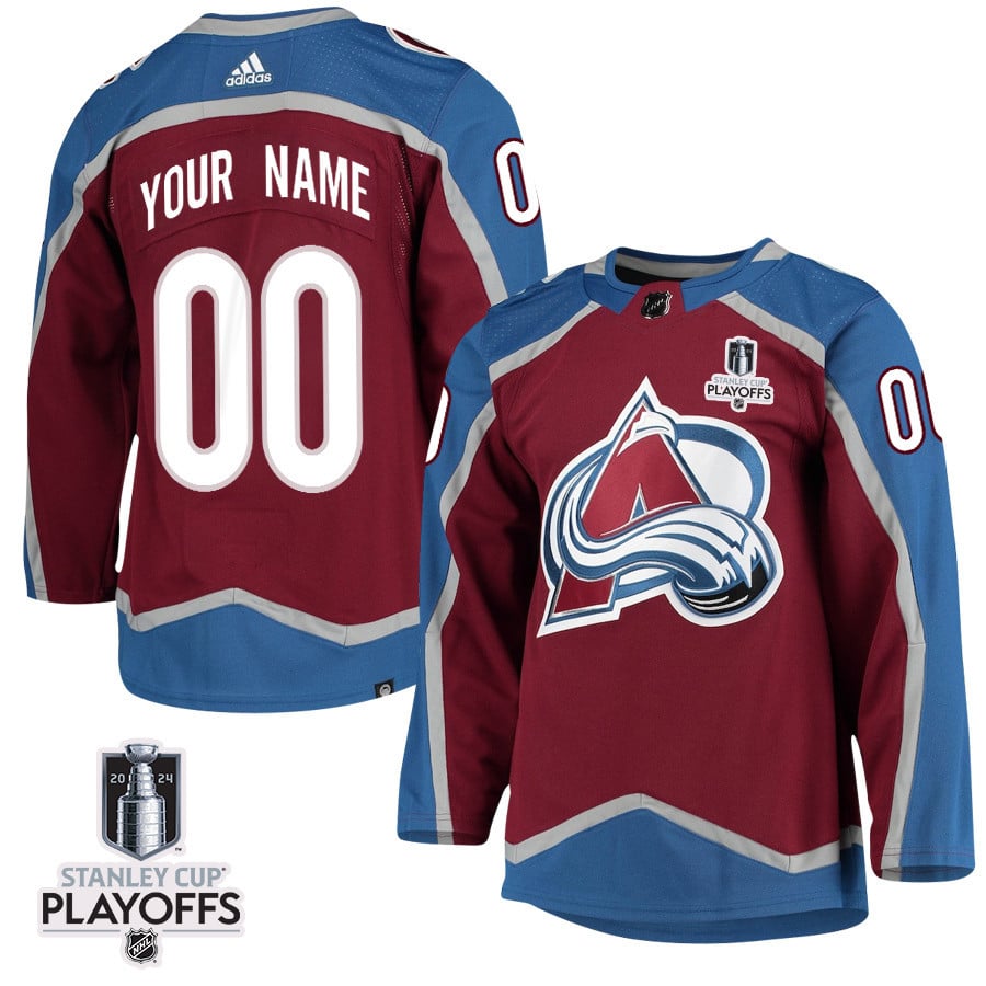 Colorado Avalanche 2024 Playoffs Patch Home Custom Men NHL Jersey Men's