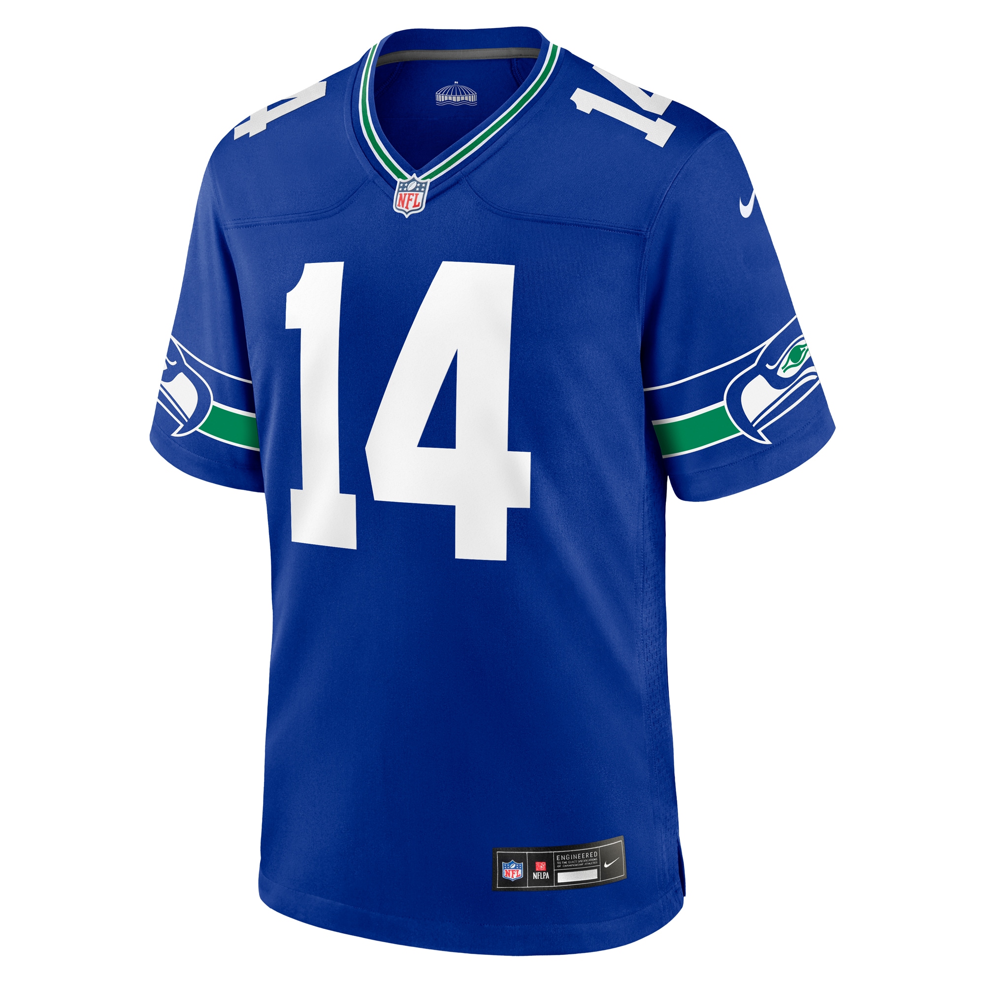 Seattle Seahawks DK Metcalf Royal Throwback Player Game NFL Jersey Men's