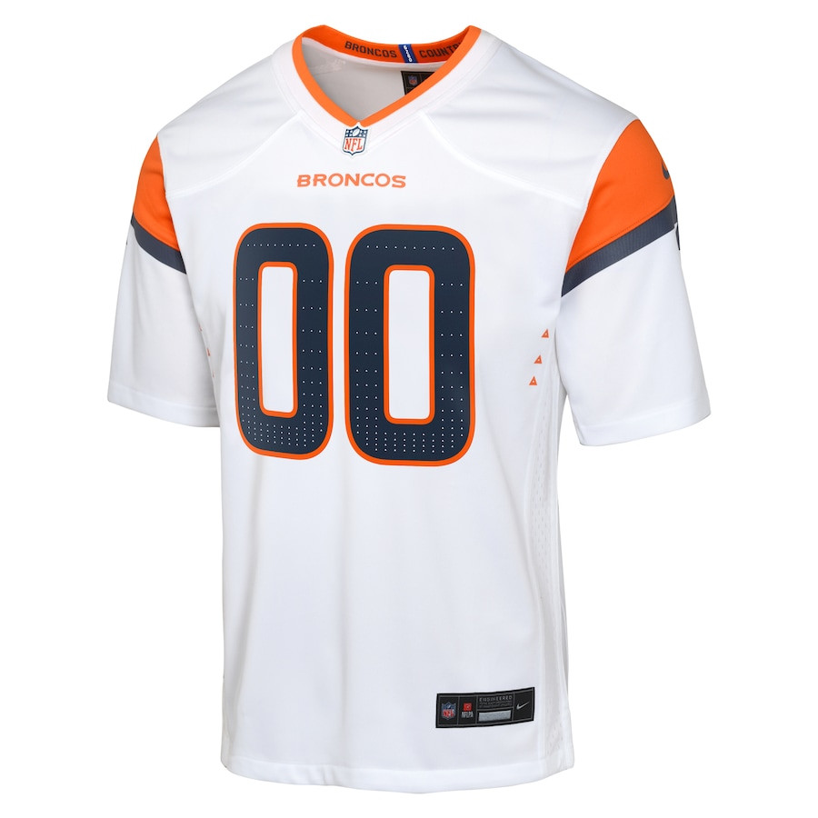 Denver Broncos Custom Game White NFL Jersey Youth