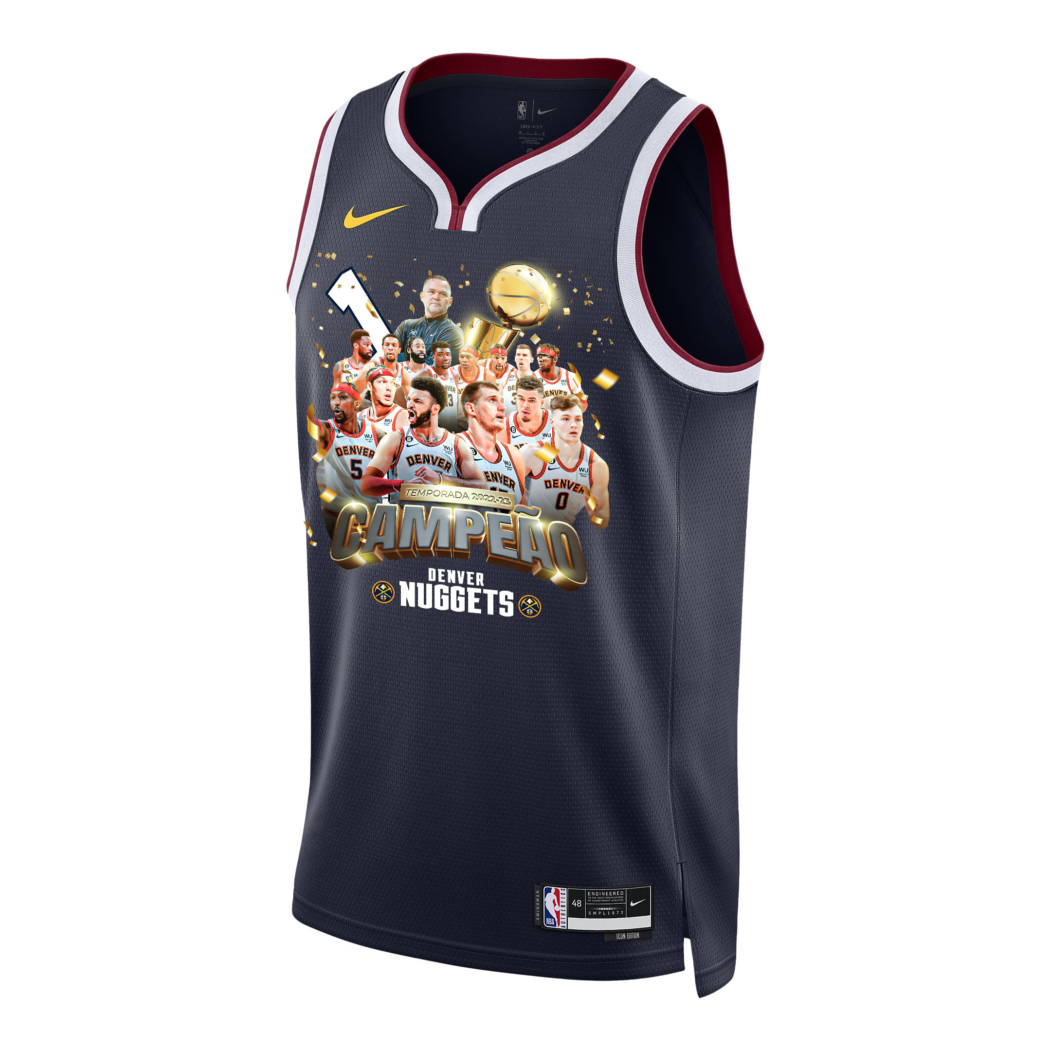 Denver Nuggets Journey To 1st Championship 2023 The Finals Swingman Black NBA Jersey Men's