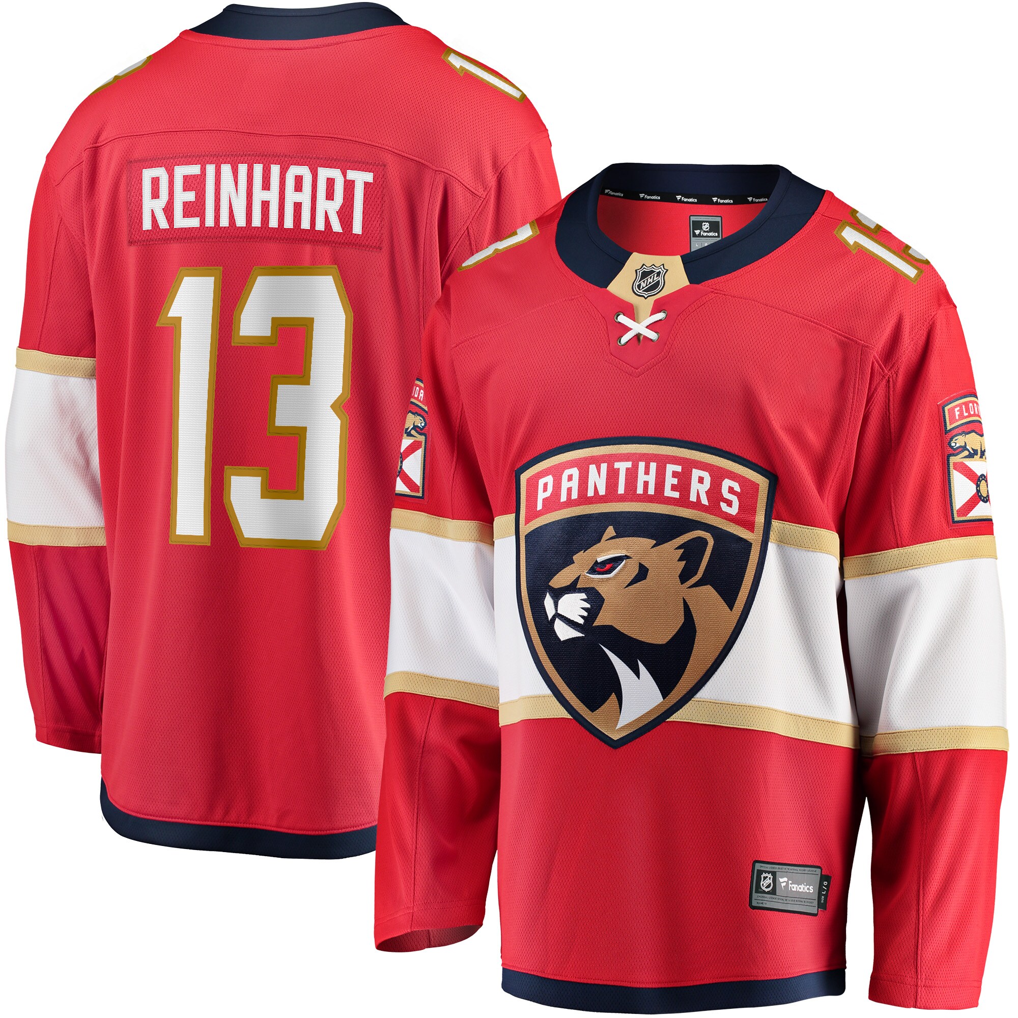 Florida Panthers Sam Reinhart Red Breakaway Player NHL Jersey Men's