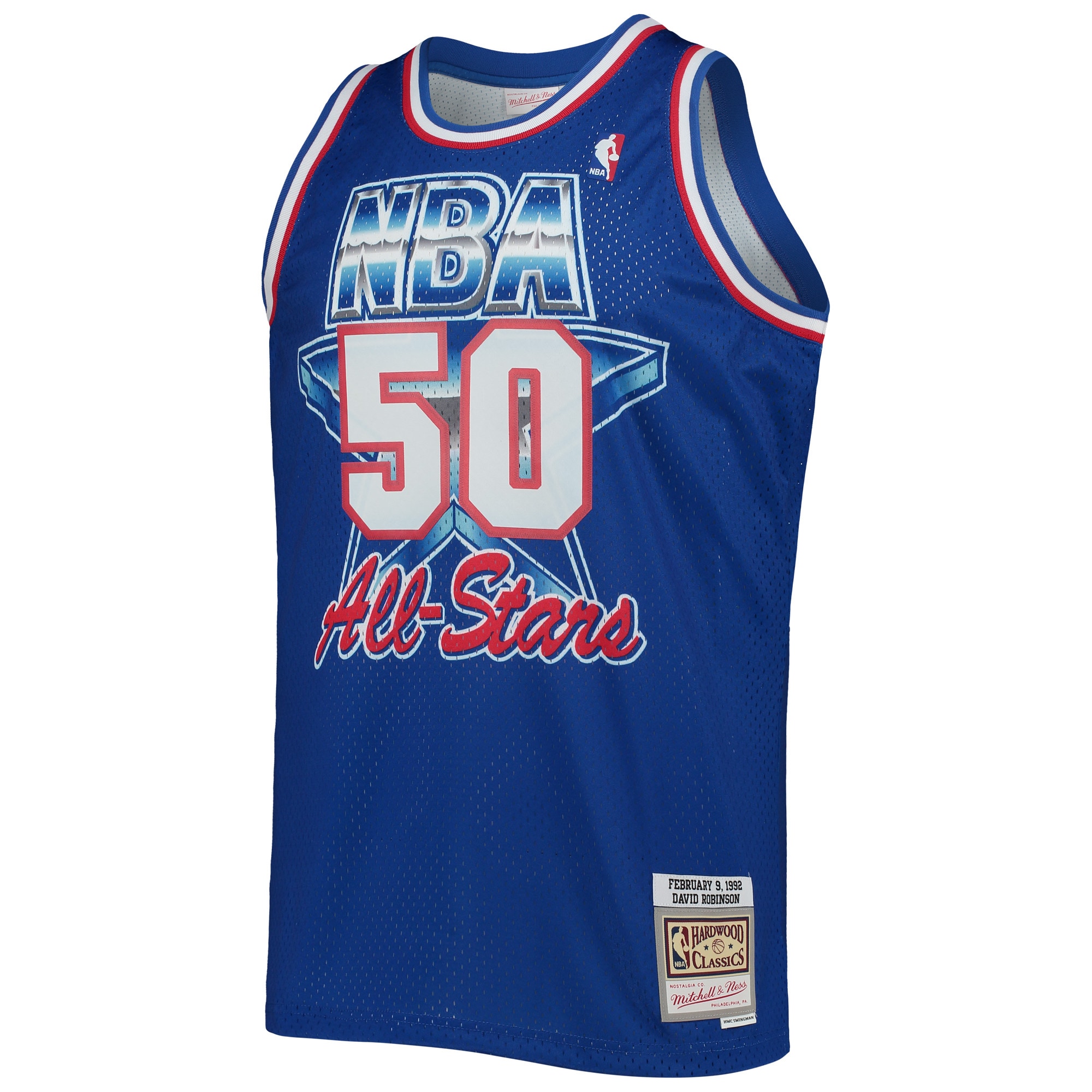 Mitchell Ness David Robinson Royal Western Conference Hardwood Classics 1992 All Star Game Swingman NBA Jersey Men's