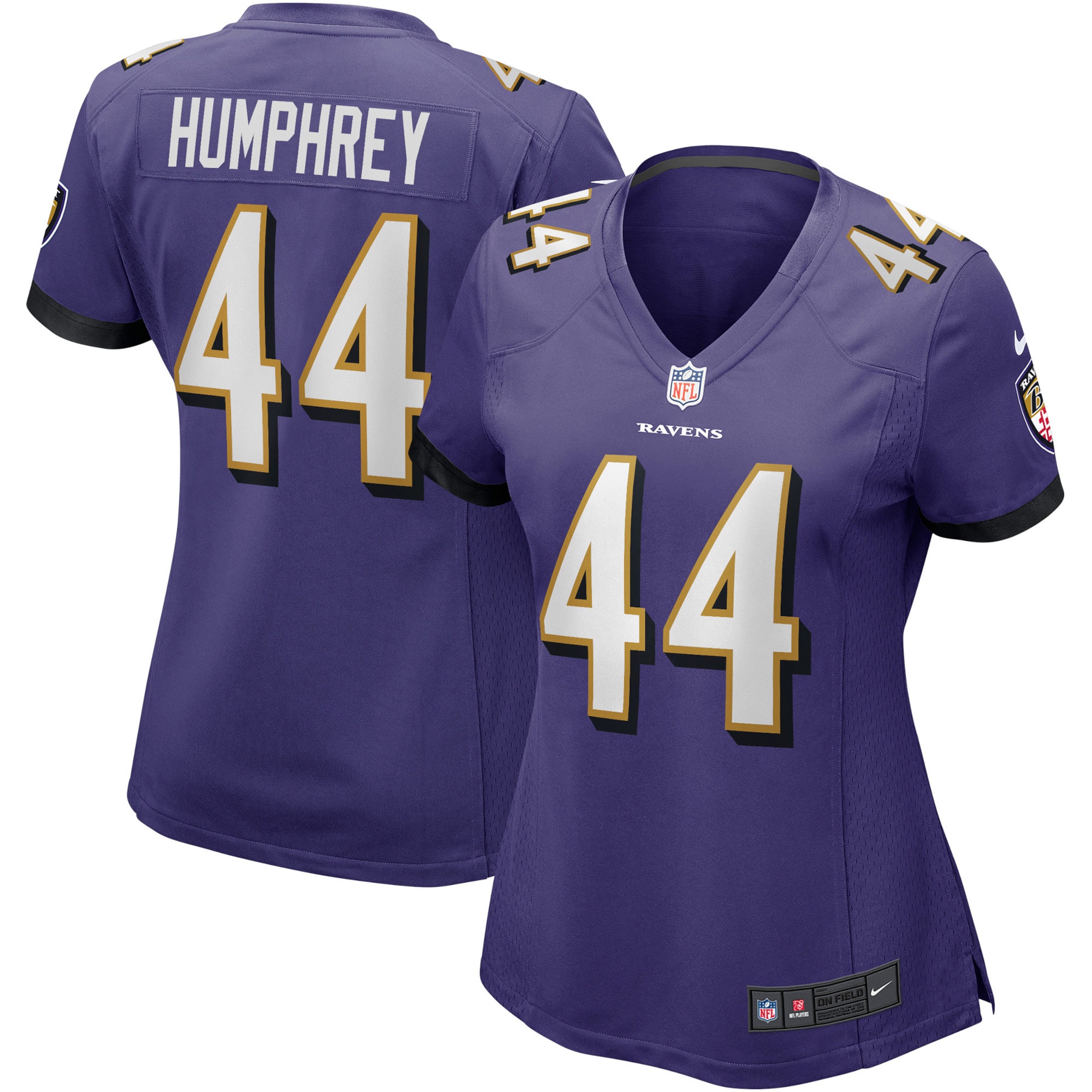 Baltimore Ravens Marlon Humphrey Purple Game Player NFL Jersey Women's