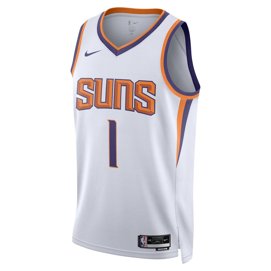 Devin Booker 1 Phoenix Suns Swingman Association Editio White NBA Jersey Men's