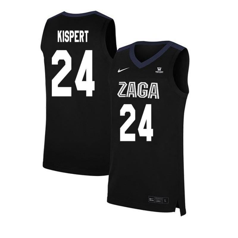24 Corey Kispert Black Elite Gonzaga Bulldogs NCAA Jersey Men's