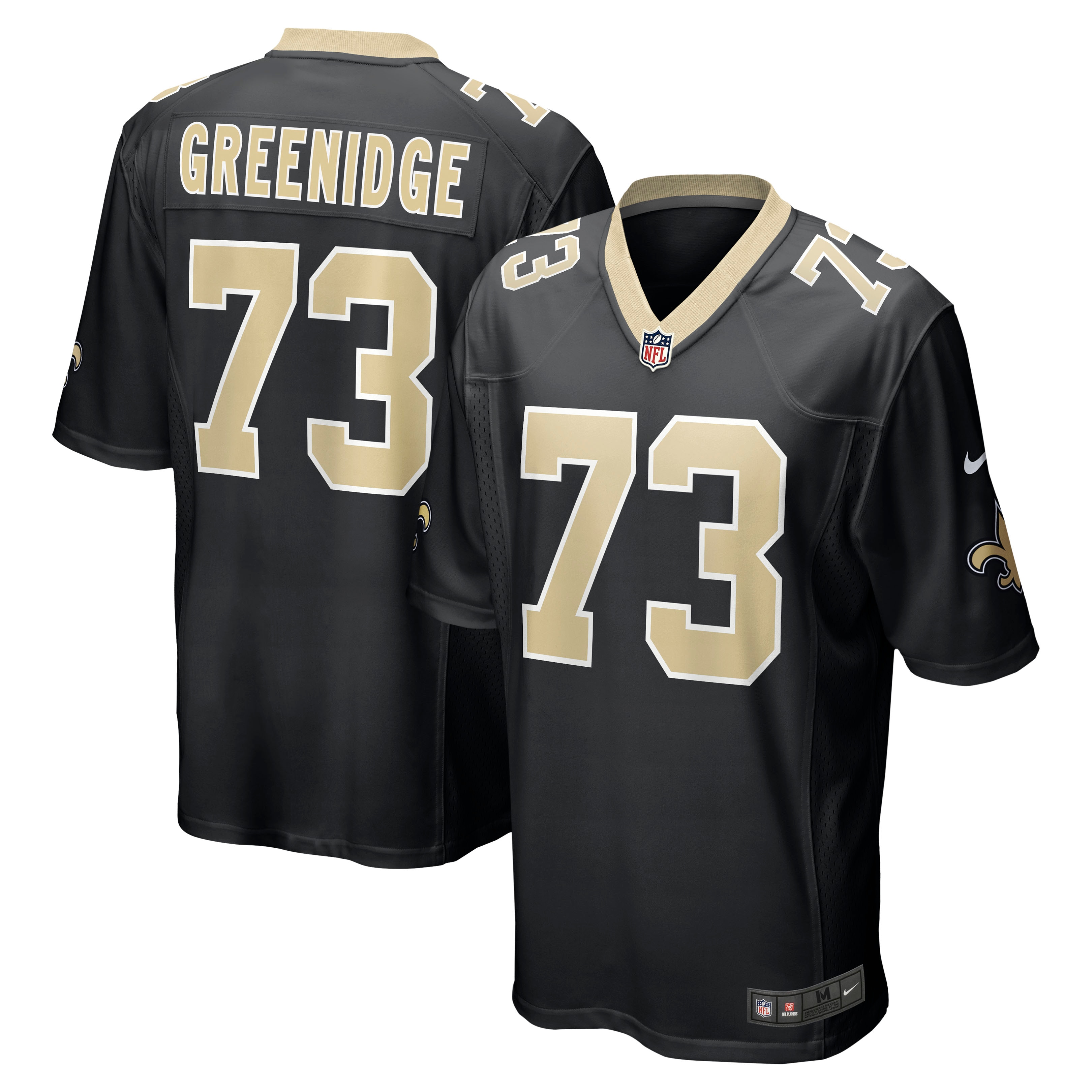 New Orleans Saints Ethan Greenidge Black Game NFL Jersey Men's