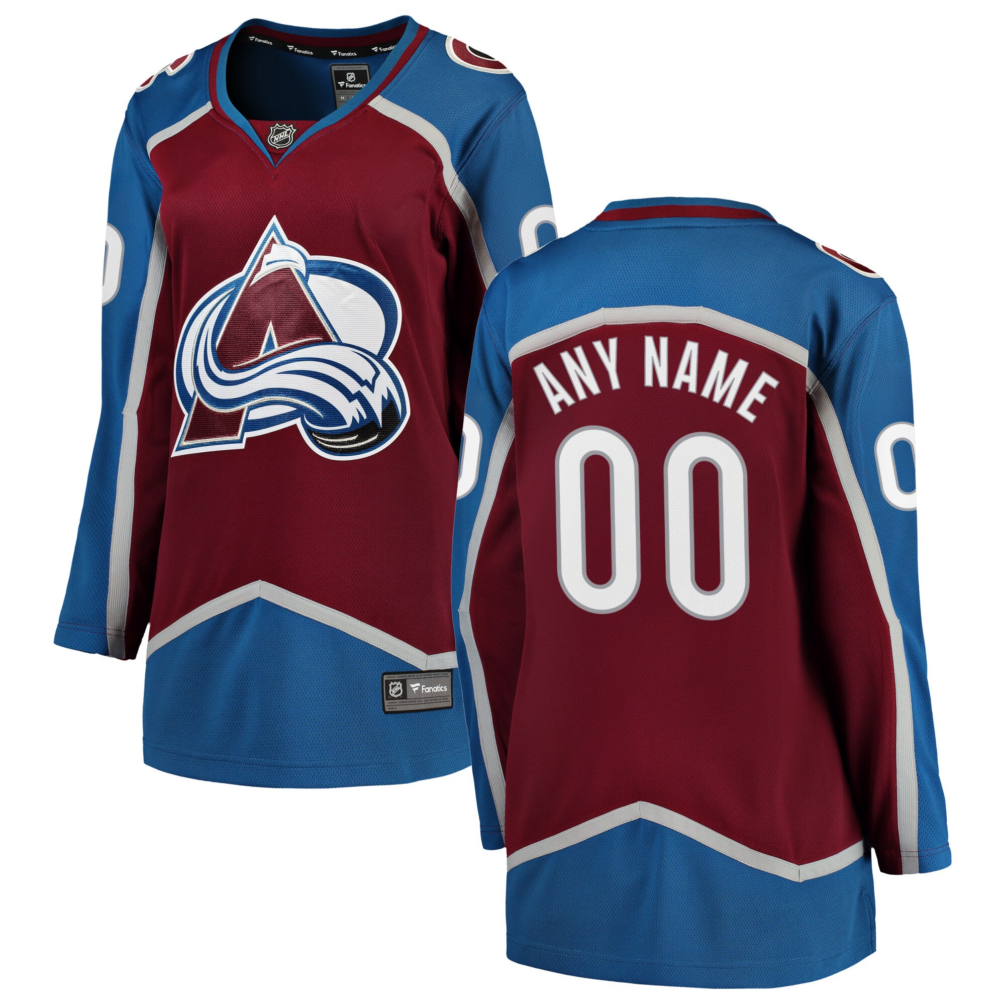 Colorado Avalanche Maroon Home Breakaway Custom NHL Jersey Women's
