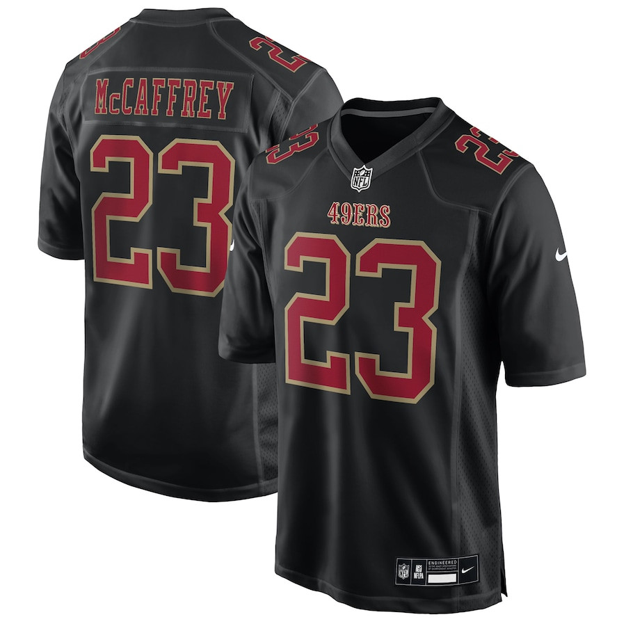 Christian McCaffrey 23 San Francisco 49ers Fashion Game Carbon Black NFL Jersey Men's