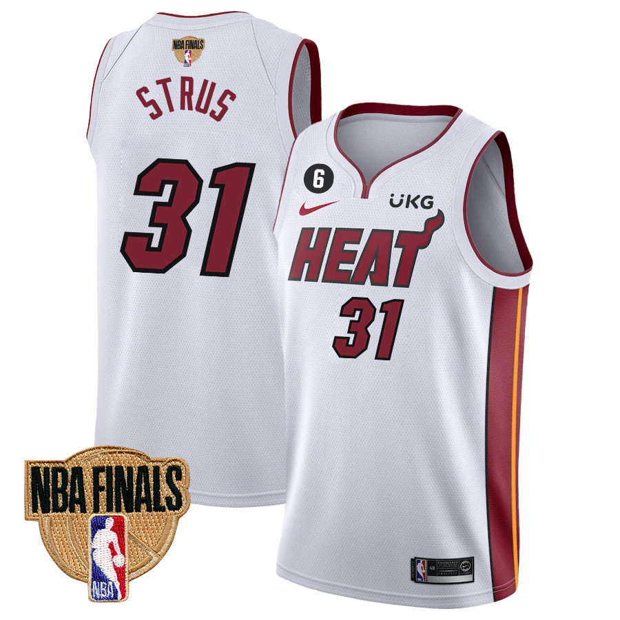 Max Strus 31 Miami Heat Final Champions 2023 Swingman White NBA Jersey Men's