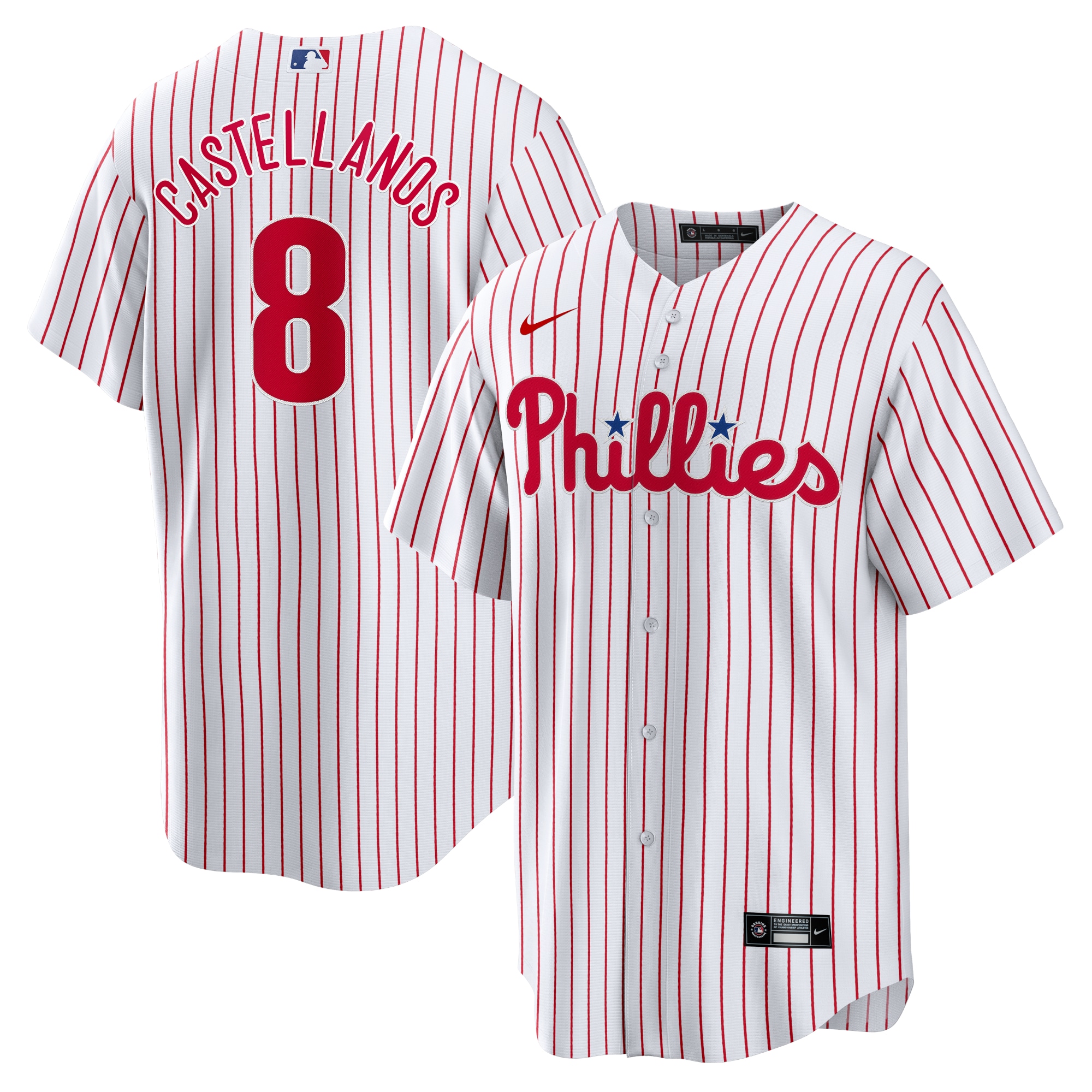 Philadelphia Phillies Nick Castellanos White Player MLB Jersey Men's