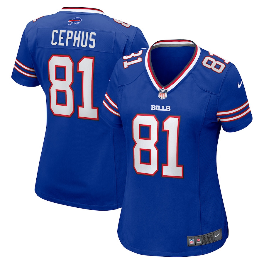 Quintez Cephus 81 Buffalo Bills Team Game Royal NFL Jersey Women's