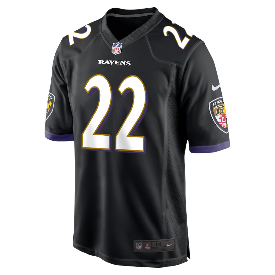 Derrick Henry 22 Baltimore Ravens Game Black NFL Jersey Men's