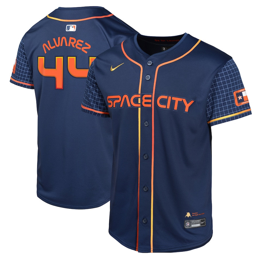 Yordan Alvarez 44 Houston Astros City Connect Limited Navy MLB Jersey Youth