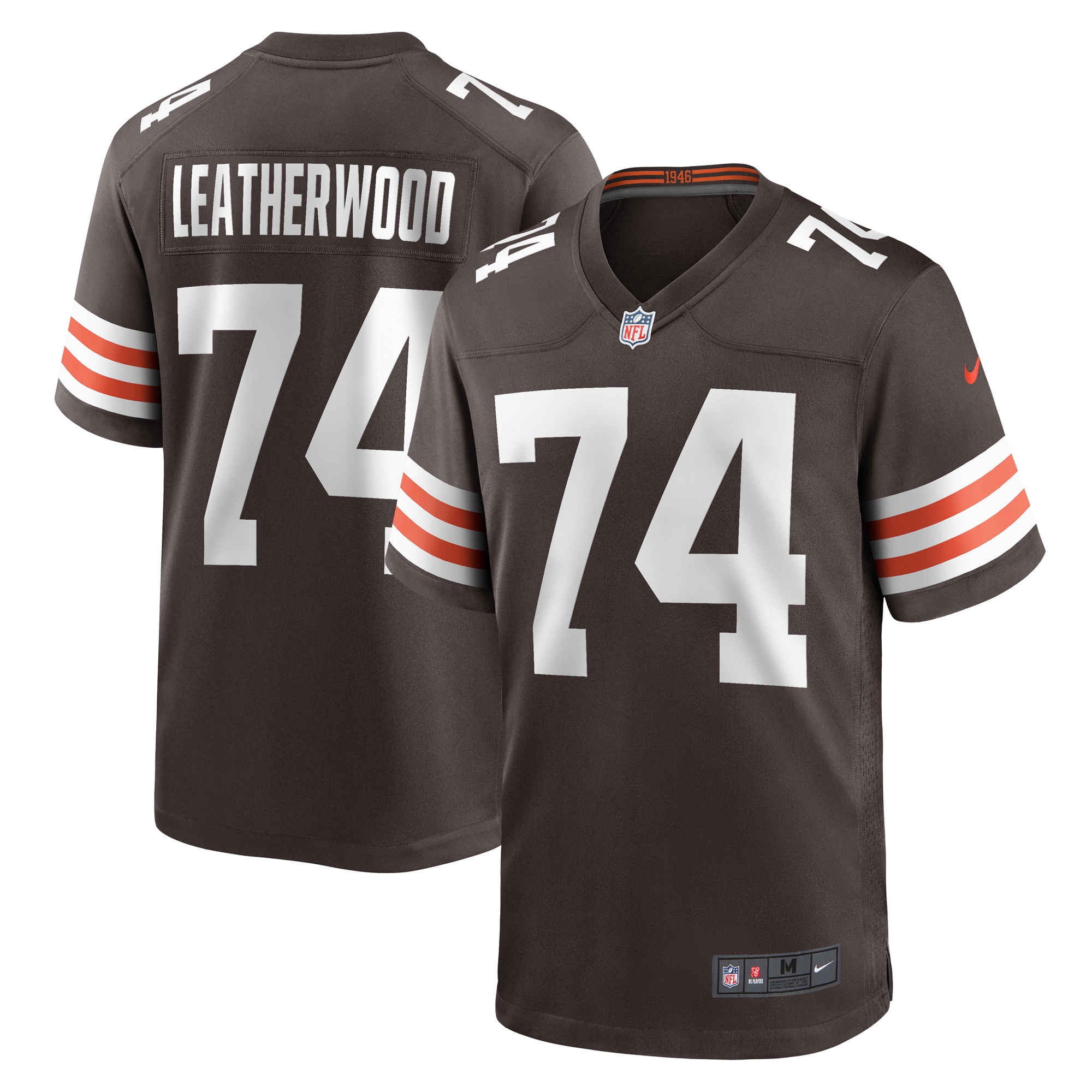 Cleveland Browns Alex Leatherwood Brown Team Game NFL Jersey Men's